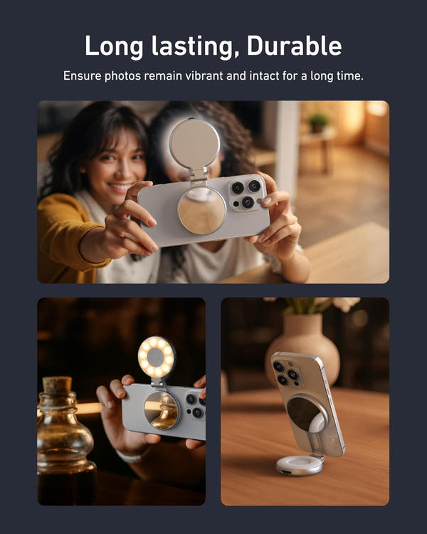 Magnetic Selfie Light with Mirror™