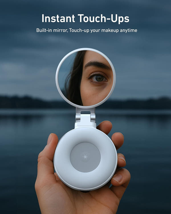 Magnetic Selfie Light with Mirror™