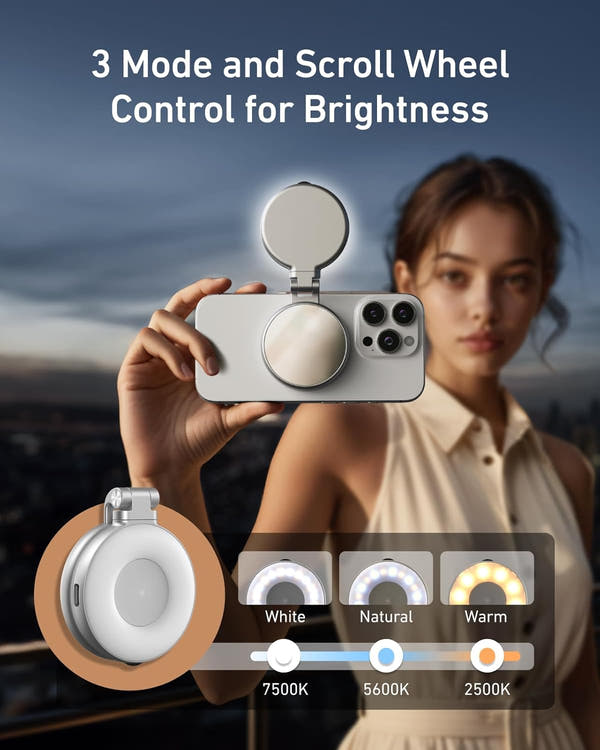 Magnetic Selfie Light with Mirror™