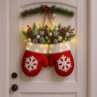 Christmas Glove Flower Wreath