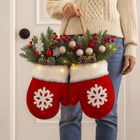 Christmas Glove Flower Wreath