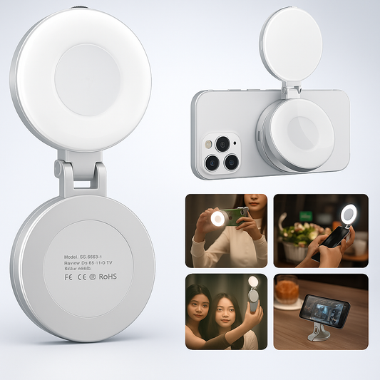 Magnetic Selfie Light with Mirror™